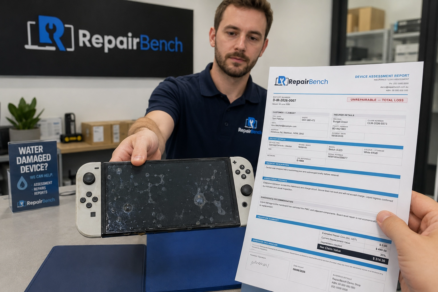 Insurance-ready assessment reports